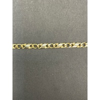 Unisex 9ct Yellow Gold Anchor Link Bracelet