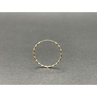 Ladies 9ct Yellow Gold Round Hoop Earrings
