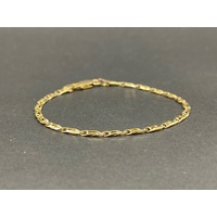 Ladies 9ct Yellow Gold Birdseye Link Bracelet