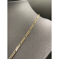 Unisex 9ct Yellow Gold Figaro Link Necklace
