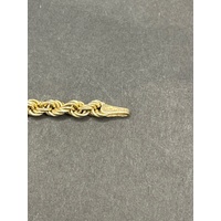 Ladies 9ct Yellow Gold Rope Link Bracelet