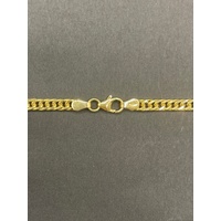 Unisex 18ct Yellow Gold Tight Curb Link Necklace & Crucifix Pendant