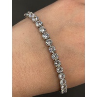 Ladies 925 Sterling Silver Tennis Bracelet
