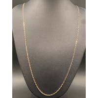 Unisex 9ct Yellow Gold Oval Link Necklace