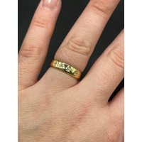 Unisex 18ct Yellow Gold Diamond Band Ring