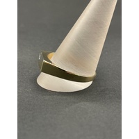 Mens 9ct Yellow Gold Signet Diamond Ring