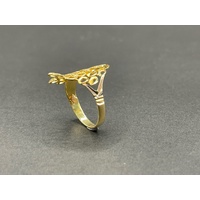 Ladies 18ct Yellow Gold Pattern Ring