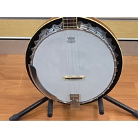 Tennessee 5 String Banjo Bluegrass Style with Extra Remo Head and Banjo Strap