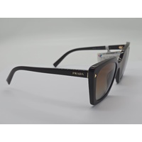 Prada PR 23ZS 11J6E1 54-18 Shiny Brown Gradient Butterfly Sunglasses