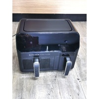 Kitchen Couture Flex View Dual Drawer Air Fryer 10L Black 2 Zone Smart Cooking