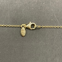 Ladies 14ct Yellow Gold Pandora Oval Link Necklace & CZ Pendant