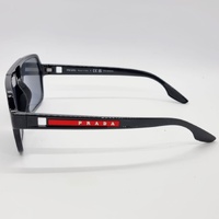 Prada Linea Rossa SPS01X Polarised Sunglasses Black Frame and Dark Grey Lenses