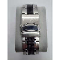 Michael Hill Mens Chronograph Watch Stainless Steel Black Dial 100M
