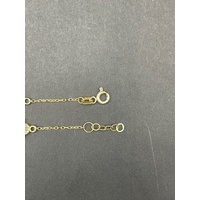 Ladies 18ct Yellow Gold Belcher Link & Clover Bracelet