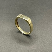 Mens 9ct Yellow Gold Signet Diamond Ring