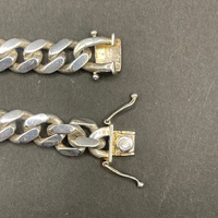 Mens 925 Sterling Silver Curb Link Necklace