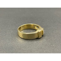 Mens 18ct Yellow Gold Diamond Ring