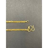 Unisex 21ct Yellow Gold Double Link Necklace