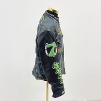 Icon Moto Strongarm 7 Denim and Leather Mens Motorcycle Jacket Size L