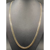 Mens 10ct Yellow Gold Curb Link Necklace