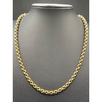 Ladies 9ct Yellow Gold Belcher Link Necklace