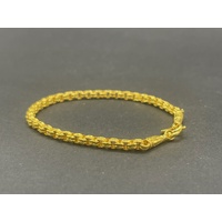 Unisex 23ct Yellow Gold Box Link Bracelet