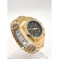 Michael Hill Mens Diamond Chronograph Solar Watch 1/2 Carat Gold Stainless Steel