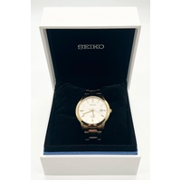 Seiko Sapphire Glass 100M Water Resistant Mens Watch 7N42-0GE0 Gold Tone
