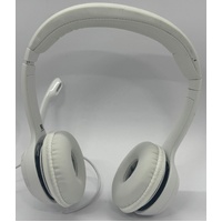 Logitech USB Wired Computer Headset White Noise Cancelling Microphone