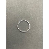 Unisex 18ct White Gold Band Ring