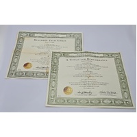 Franklin Mint Vietnam War Plate Set 4x Porcelain 24K Gold with COA