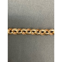 Ladies 9ct Rose Gold Belcher Link Bracelet