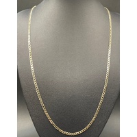 Unisex 10ct Yellow Gold Curb Link Necklace