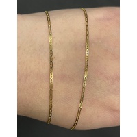 Ladies 14ct Yellow Gold Anchor Link Chain & Heart Pendant