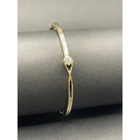 Ladies 14ct Yellow Gold Pandora Infinite Diamond Bangle