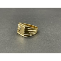 Mens 18ct Yellow Gold Signet Ring