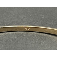 Ladies 18ct Yellow Gold Round Panther Bangle