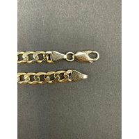 Mens 9ct Yellow Gold Curb Link Necklace
