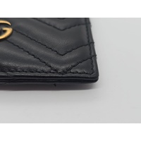Gucci GG Marmont Black Leather Card Holder Authentic Designer Wallet