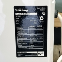 Stirling Portable Air Conditioner KY-35F1 1.3kW 12000BTU with Remote