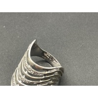 Ladies 9ct White Gold 7 Layer Diamond Ring
