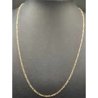 Unisex 14ct Yellow Gold Figaro Link Necklace