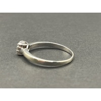 Ladies 14ct White Gold Diamond Ring