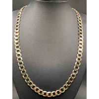 Mens 9ct Yellow Gold Curb Link Necklace