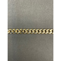 Mens 18ct Yellow Gold Curb Link Bracelet
