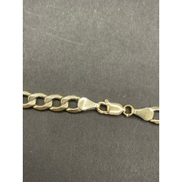 Unisex 9ct Yellow Gold Silver Filled Curb Link Necklace