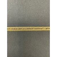 Unisex 18ct Yellow Gold Tight Curb Bracelet