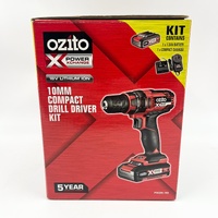 Ozito PXCDK-150 18V Li-Ion 10mm Compact Drill Driver Kit Cordless