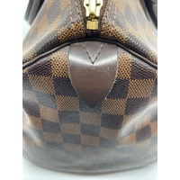 Louis Vuitton Speedy 30 Handbag Damier Ebene Canvas Genuine with COA