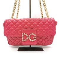 Dolce & Gabbana Pink Quilted Leather DG Millennials Shoulder Bag